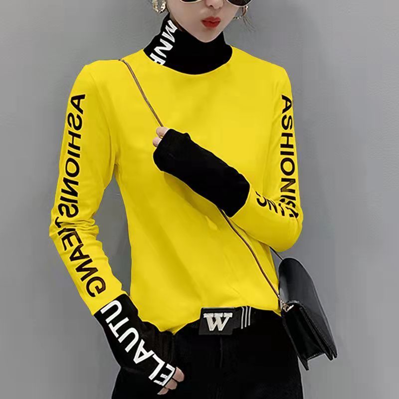 Winter Clothing Offer - Abbigliamento T-shirt calda Top giallo per
