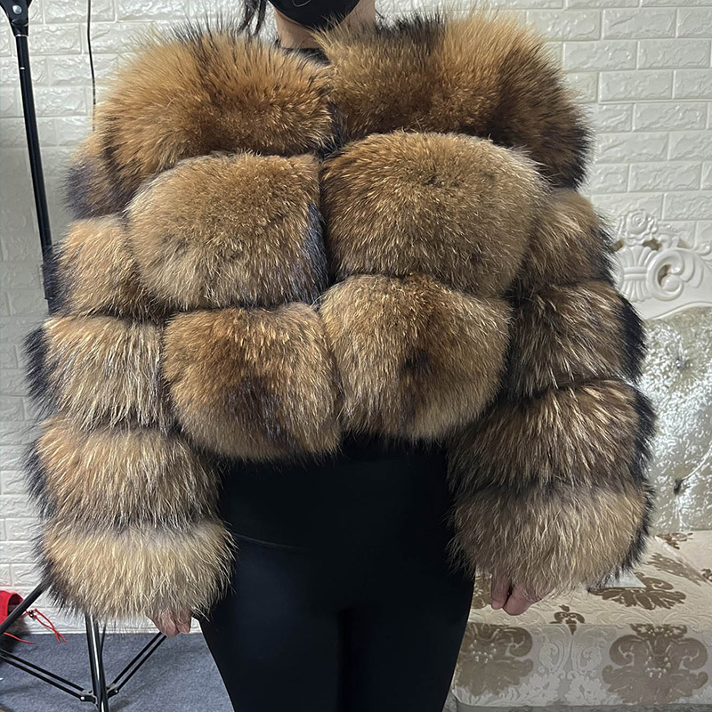 Jacket Winter Clothing - Taglie forti Top in pelliccia marrone