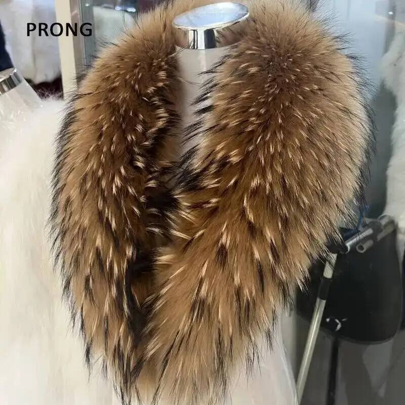Jacket Winter Clothing - Collo di pelliccia di procione naturale