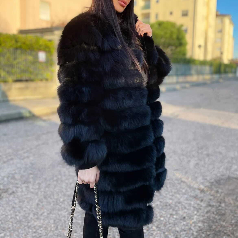 Winter Clothing Offer - QUEENTINA Reale Cappotto di Pelliccia di