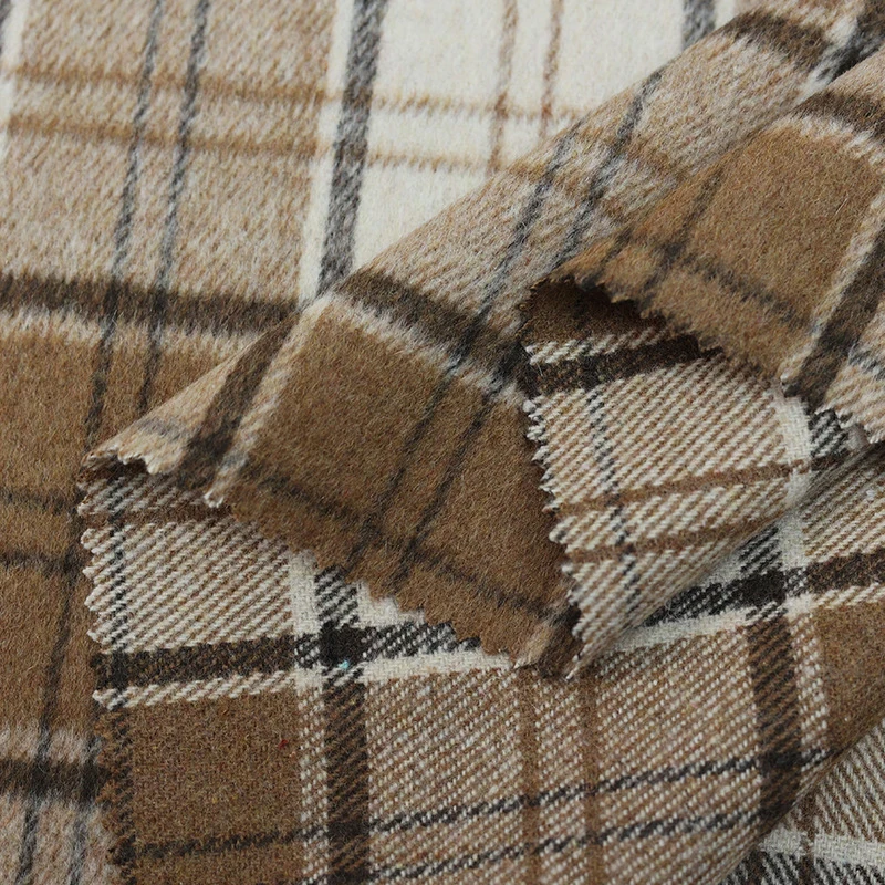 Jacket Winter Clothing - Tessuto in Lana Vintage a Quadri