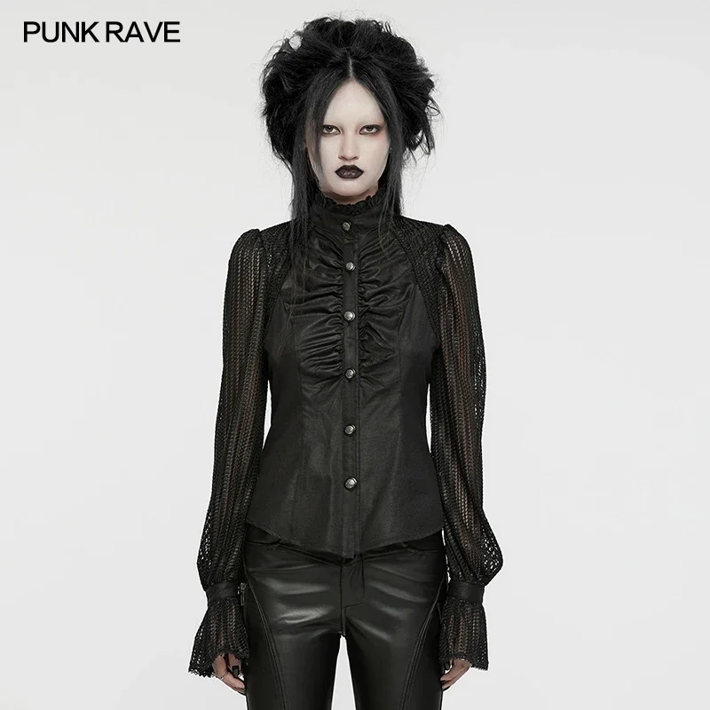 Winter Clothing Visuals - PUNK RAVE Camicia visiva a pieghe