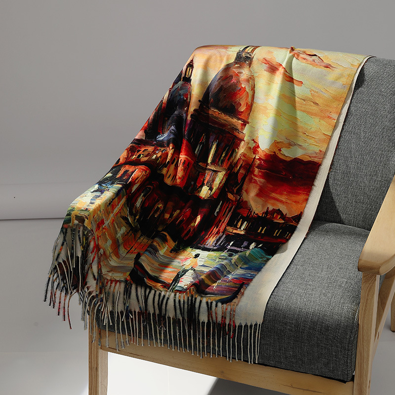 Sciarpa di cashmere pittura a  - Cashmere Scarf Wrap recensione e prezzo
